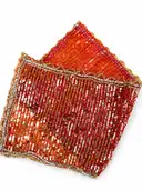 Red Sitara Work Mata Chunri with Zari Lace Border Navratri Pooja Chunri – image 5