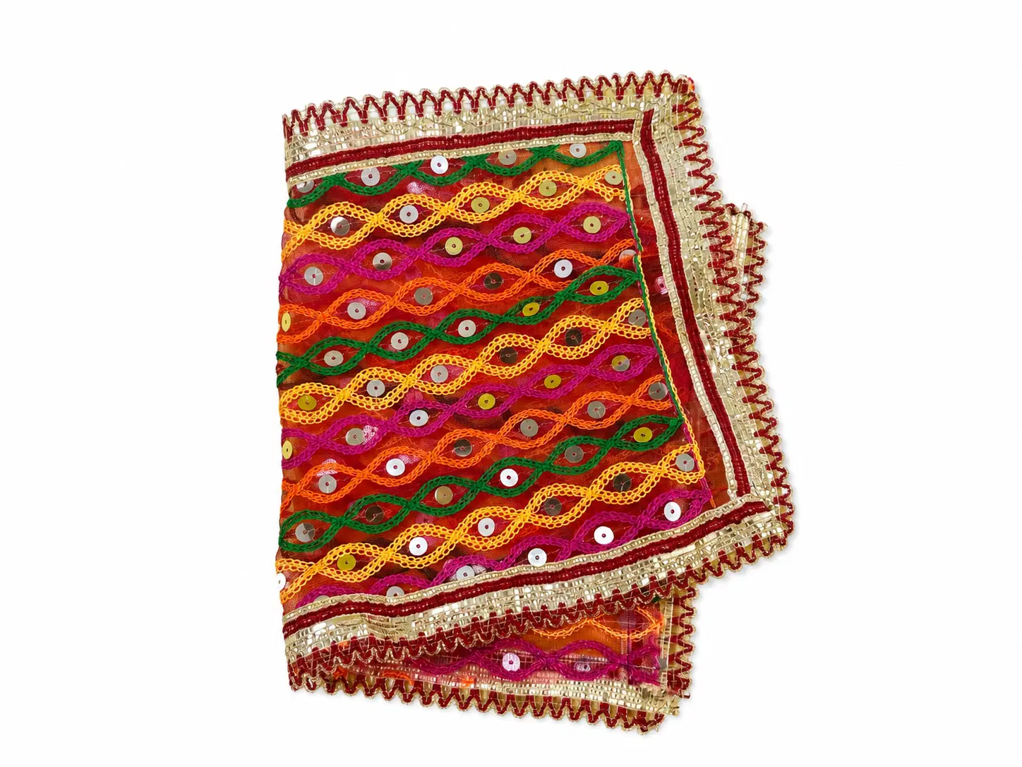 Phulkari Style Thread Work Chunri