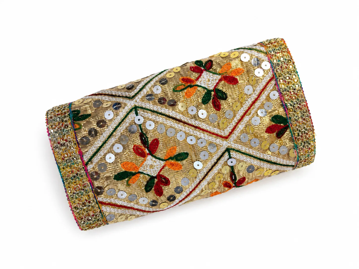 Traditional White Chunri with Gota Border