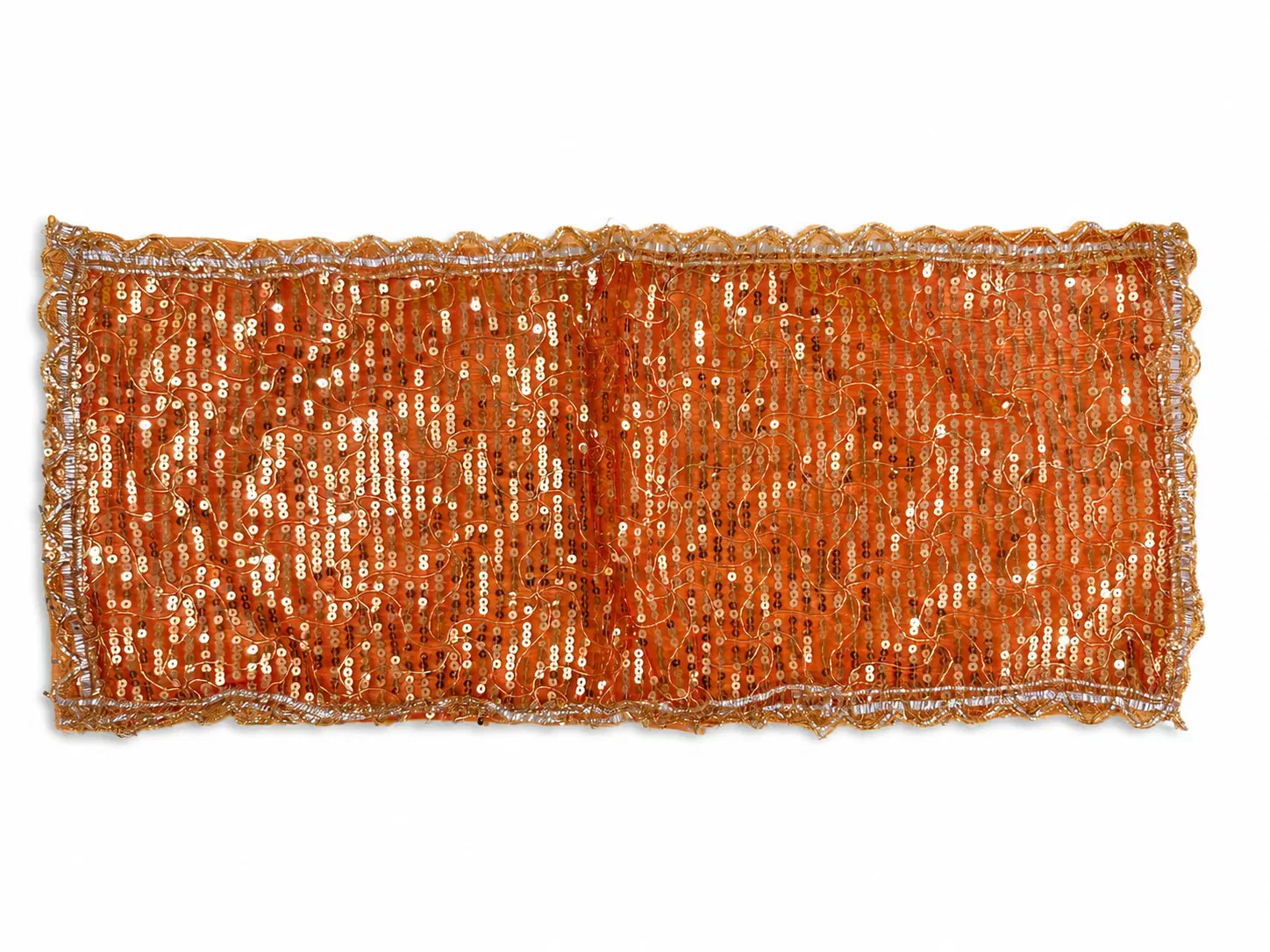 Red Sitara Work Mata Chunri with Zari Lace Border Navratri Pooja Chunri