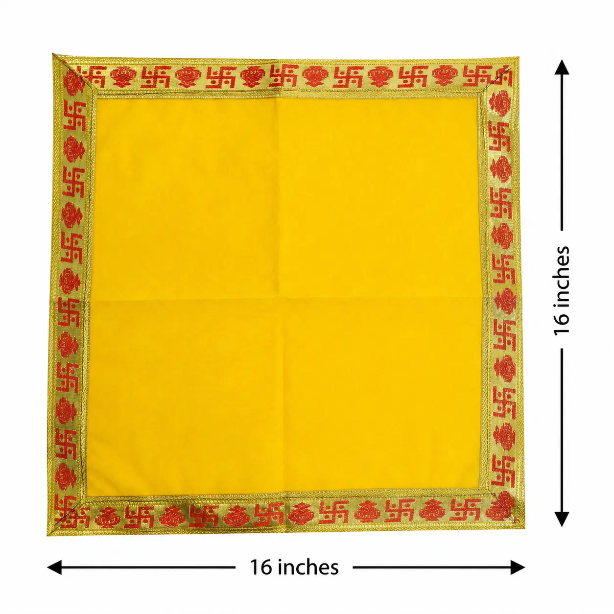 Decorative Velvet Yellow Pooja Aasan