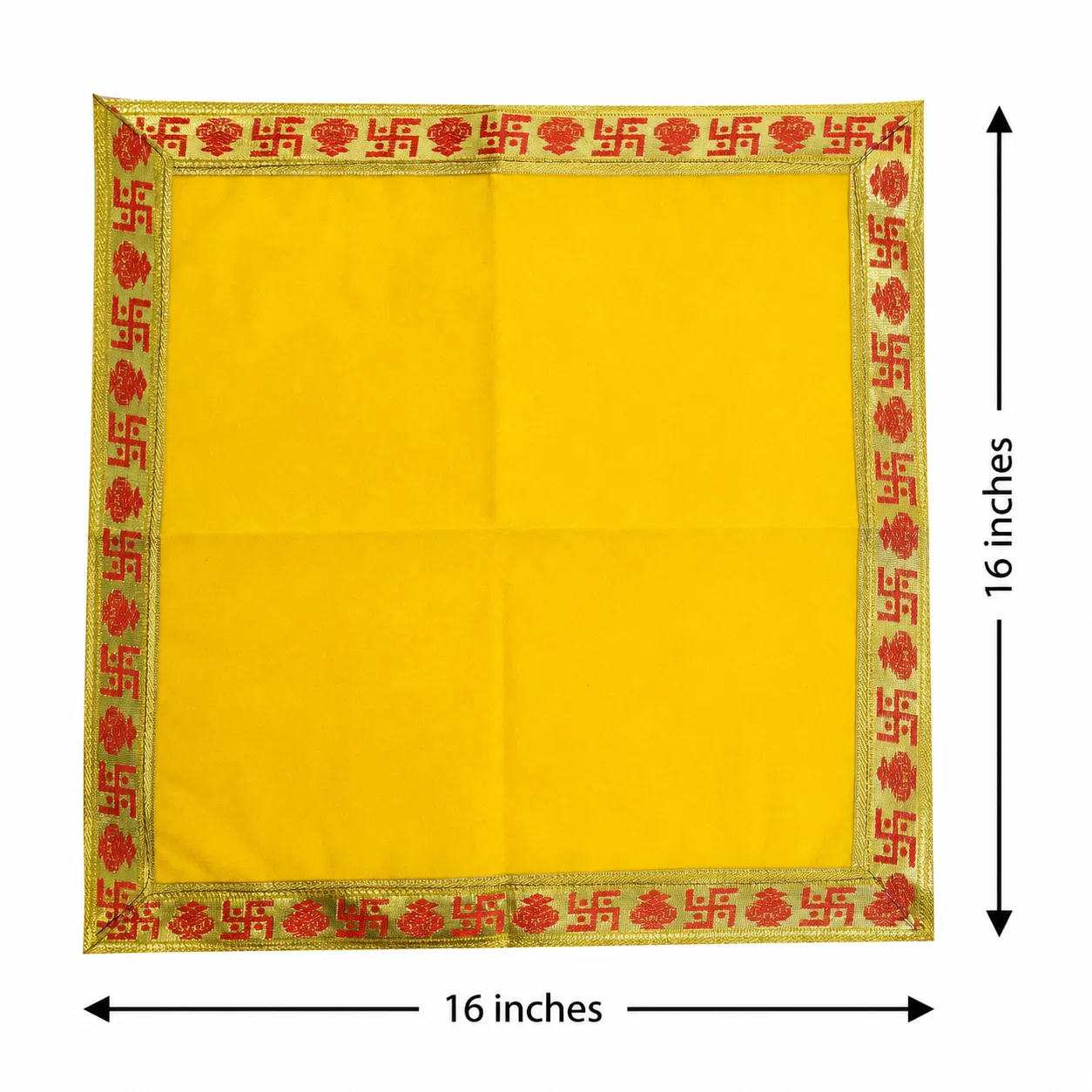Decorative Velvet Yellow Pooja Aasan