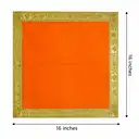 Premium Royal Velvet Orange Pooja Aasan – image 1
