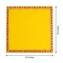 Decorative Velvet Yellow Pooja Aasan – image 1