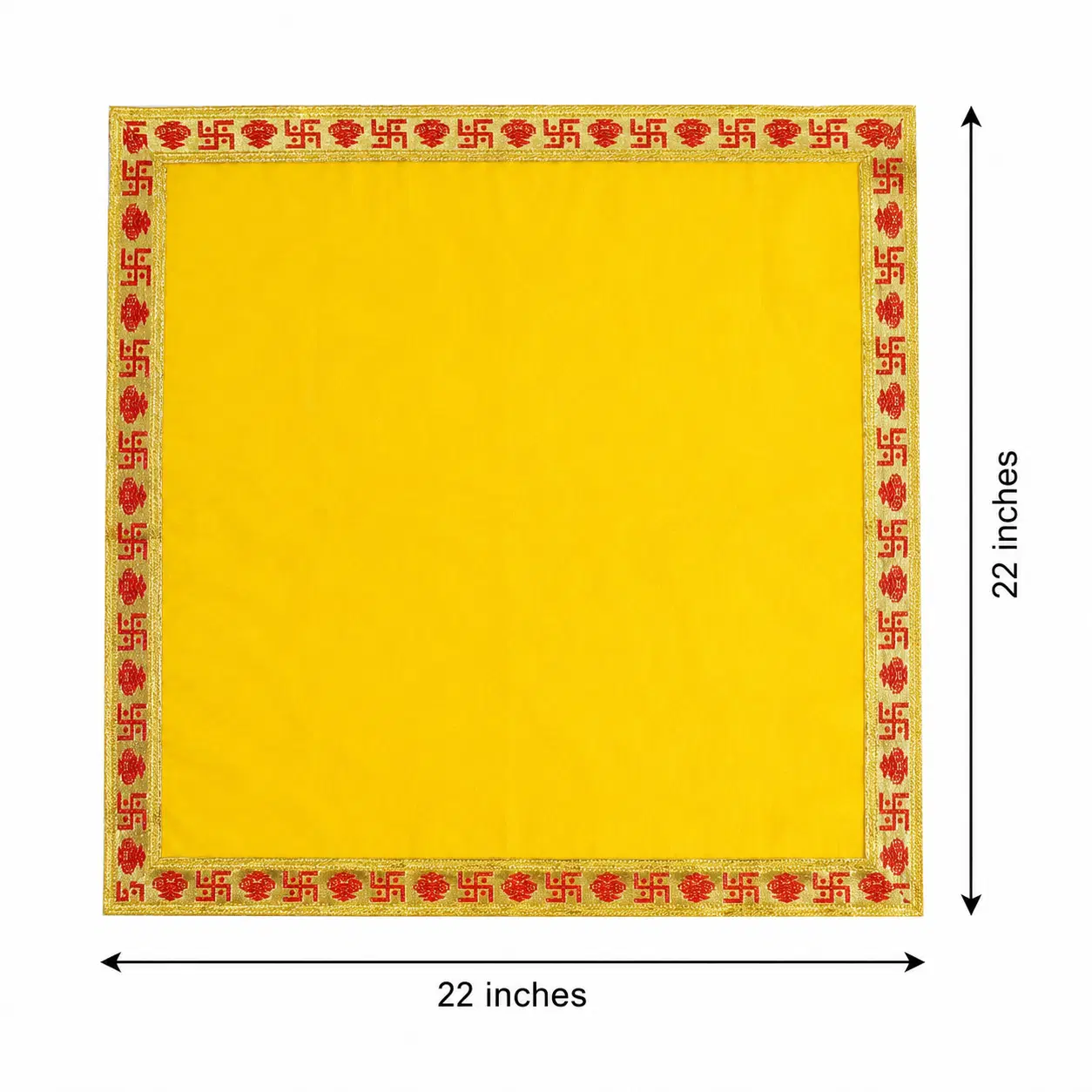 Decorative Velvet Yellow Pooja Aasan