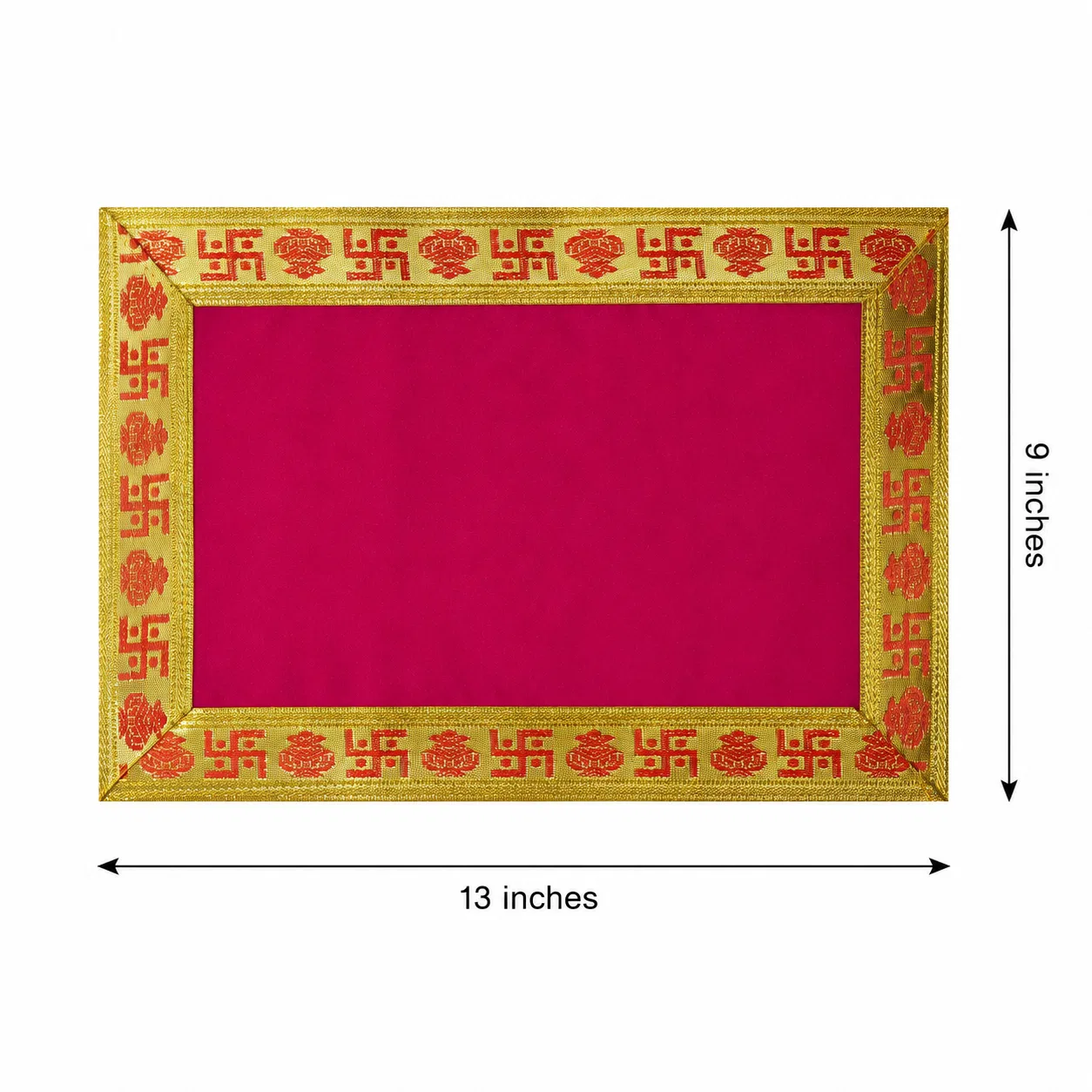 Designer Velvet Pink Pooja Aasan for Deity Kalash