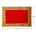 Decorative Velvet Red Pooja Aasan – image 1