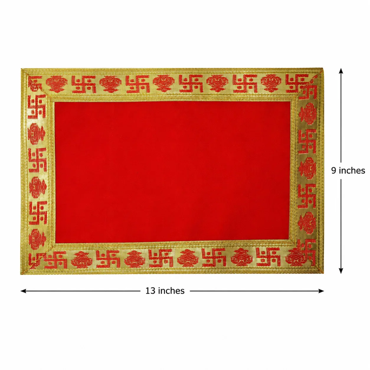 Decorative Velvet Red Pooja Aasan