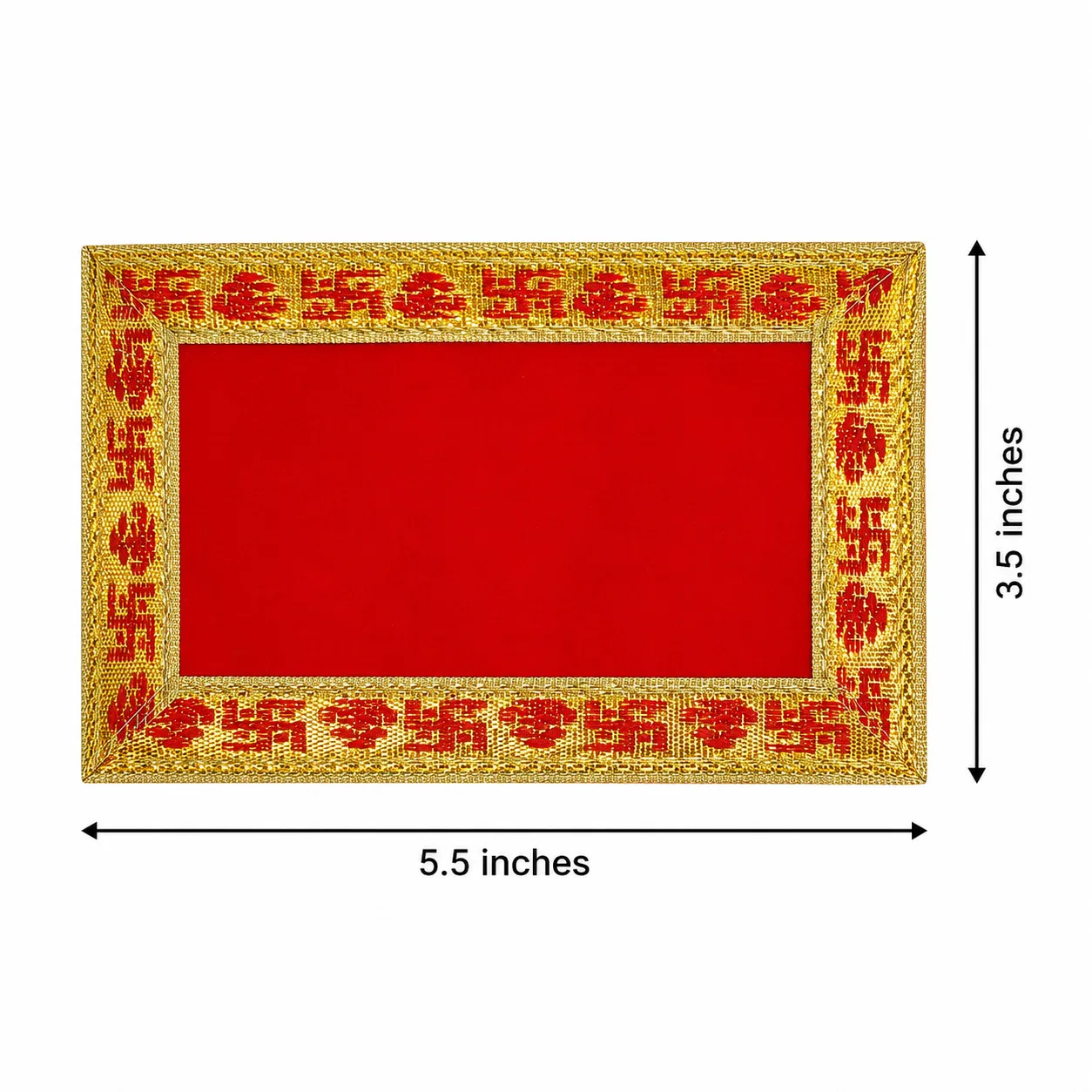Decorative Classic Velvet Red Mini Pooja Aasan for Deity