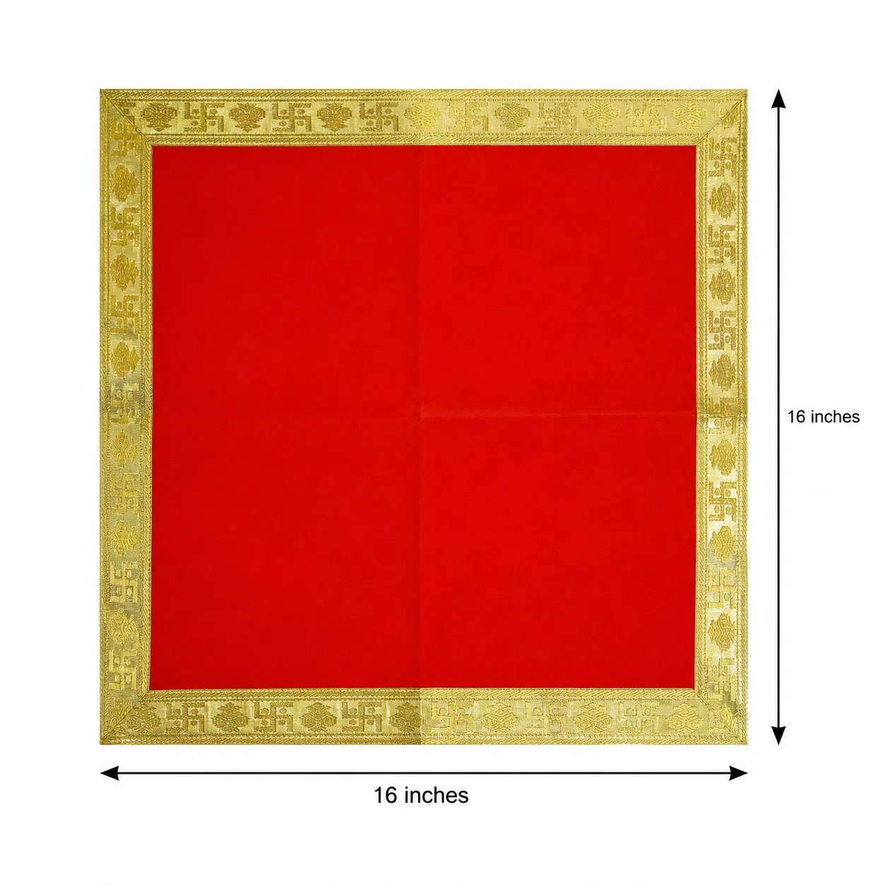 Decorative Velvet Red Pooja Aasan
