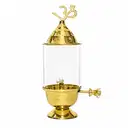 Brass Akhand Diya with Long Glass Cover – image 1