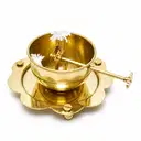 Brass Akhand Diya with Curved Glass Cover – image 4