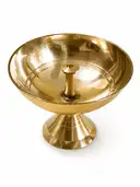 Pure Brass Pooja Diya for Mandir Aarti Traditional Brass Oil Lamp – image 1
