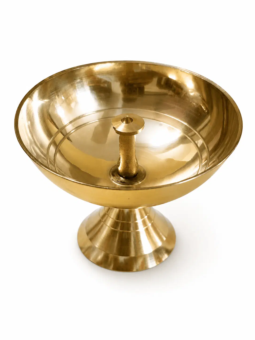 Pure Brass Pooja Diya for Mandir Aarti Traditional Brass Oil Lamp