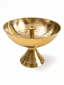 Pure Brass Pooja Diya for Mandir Aarti Traditional Brass Oil Lamp – image 3