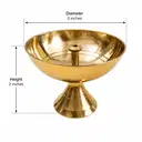 Pure Brass Pooja Diya for Mandir Aarti Traditional Brass Oil Lamp – image 2