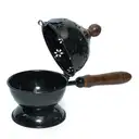 Metal Dhoop Cup Holder with Heat-Safe Wooden Handle – image 1