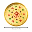 Traditional Brass Pooja Plate with Elegant Engraved Design – image 2