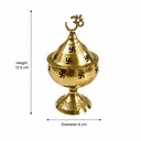 Sacred Pure Brass Omkareshwar Diya for Mandir – image 2