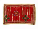 Red Net Chunri with Mirror Work – image 3