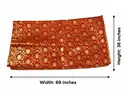 Floral Foil Print Chunri with Golden Lace Border (For Jagran Chunri) – image 4