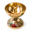 Meenakari Brass Deepak for Daily Worship – image 1