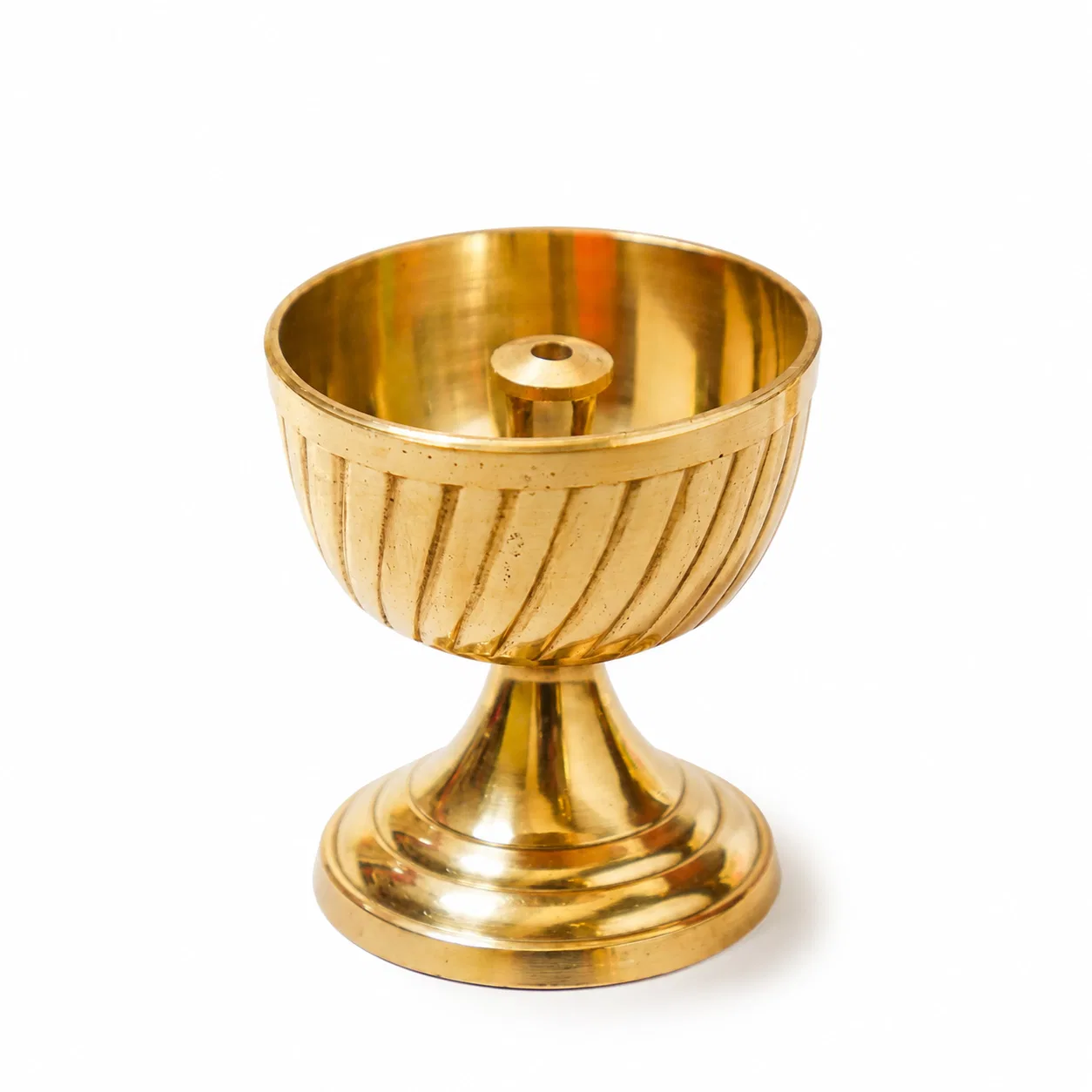 Premium Brass Diya with Stand for Home Mandir