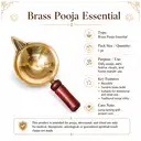 Brass Diya with Wooden Handle – image 2