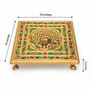 Decorative Meenakari Mandir Chowki Pooja Chowki – image 4