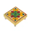 Decorative Wooden Mandir Mini Chowki – image 3