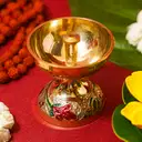 Meenakari Brass Deepak for Daily Worship – image 2