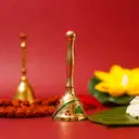Meenakari Brass Pooja Bell – image 3