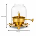 Brass Akhand Diya with Curved Glass Cover – image 2
