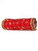 Designer Red Mata Chunri with Zari Work – image 4