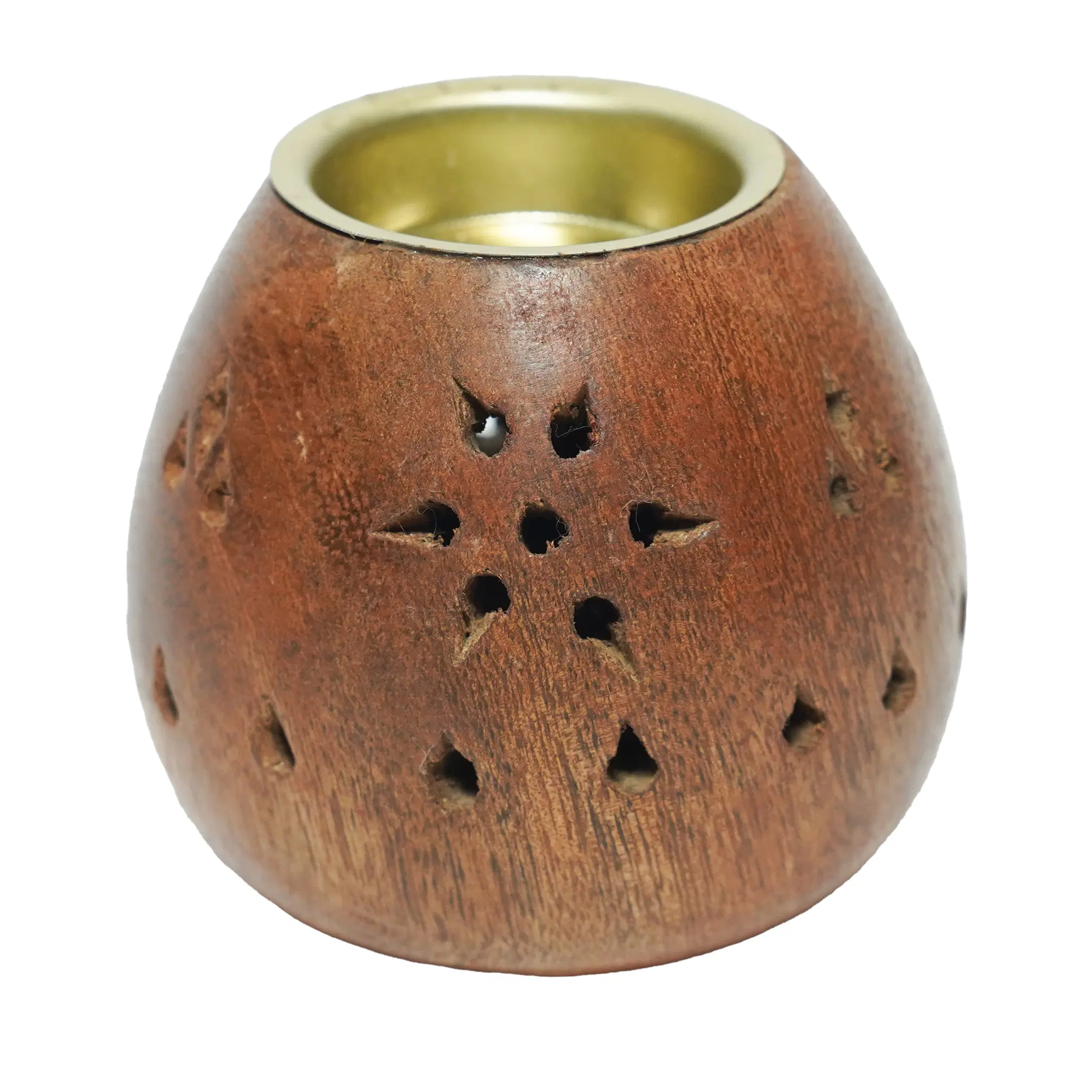 Traditional Wooden Hawan Cup Holder