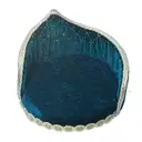 Royal Blue Velvet Round Shape Ladoo Gopal Bed – image 3