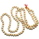 White Chandan Kanthi Mala on Yellow Thread – image 5