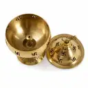 Sacred Pure Brass Omkareshwar Diya for Mandir – image 4