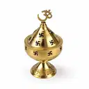 Sacred Pure Brass Omkareshwar Diya for Mandir – image 5