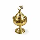 Sacred Pure Brass Omkareshwar Diya for Mandir – image 1