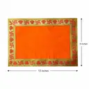 Divine Velvet Orange Pooja Aasan – image 1