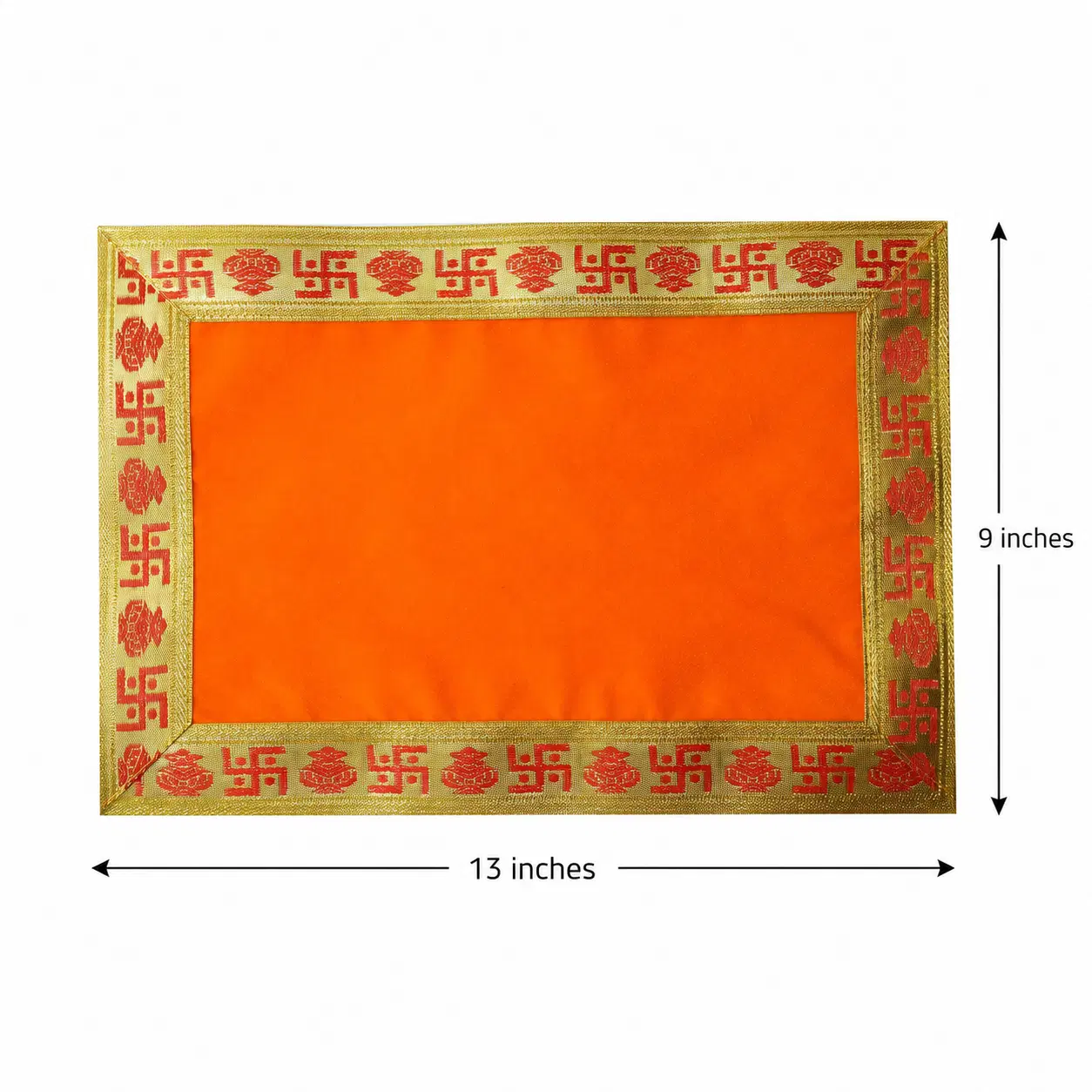 Divine Velvet Orange Pooja Aasan