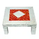 Premium Silver Coloured Pooja Chowki – image 4