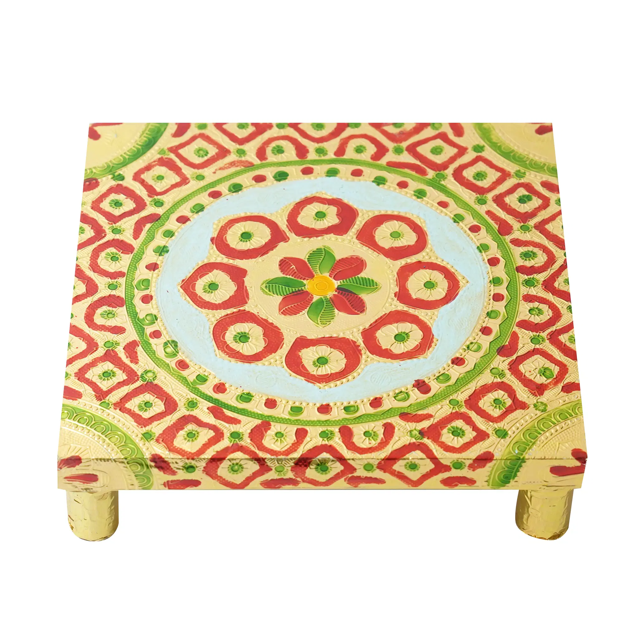 Royal Golden Meenakari Pooja Chowki