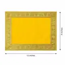 Velvet Yellow Pooja Aasan Decorative Aasan – image 1