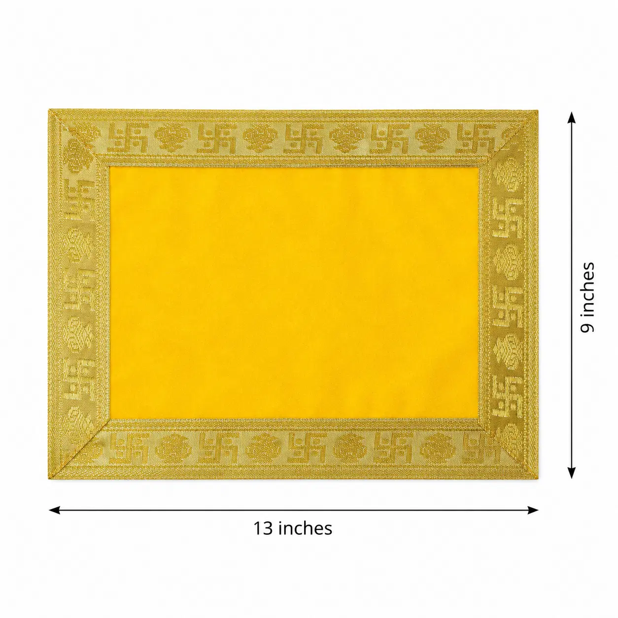 Velvet Yellow Pooja Aasan Decorative Aasan