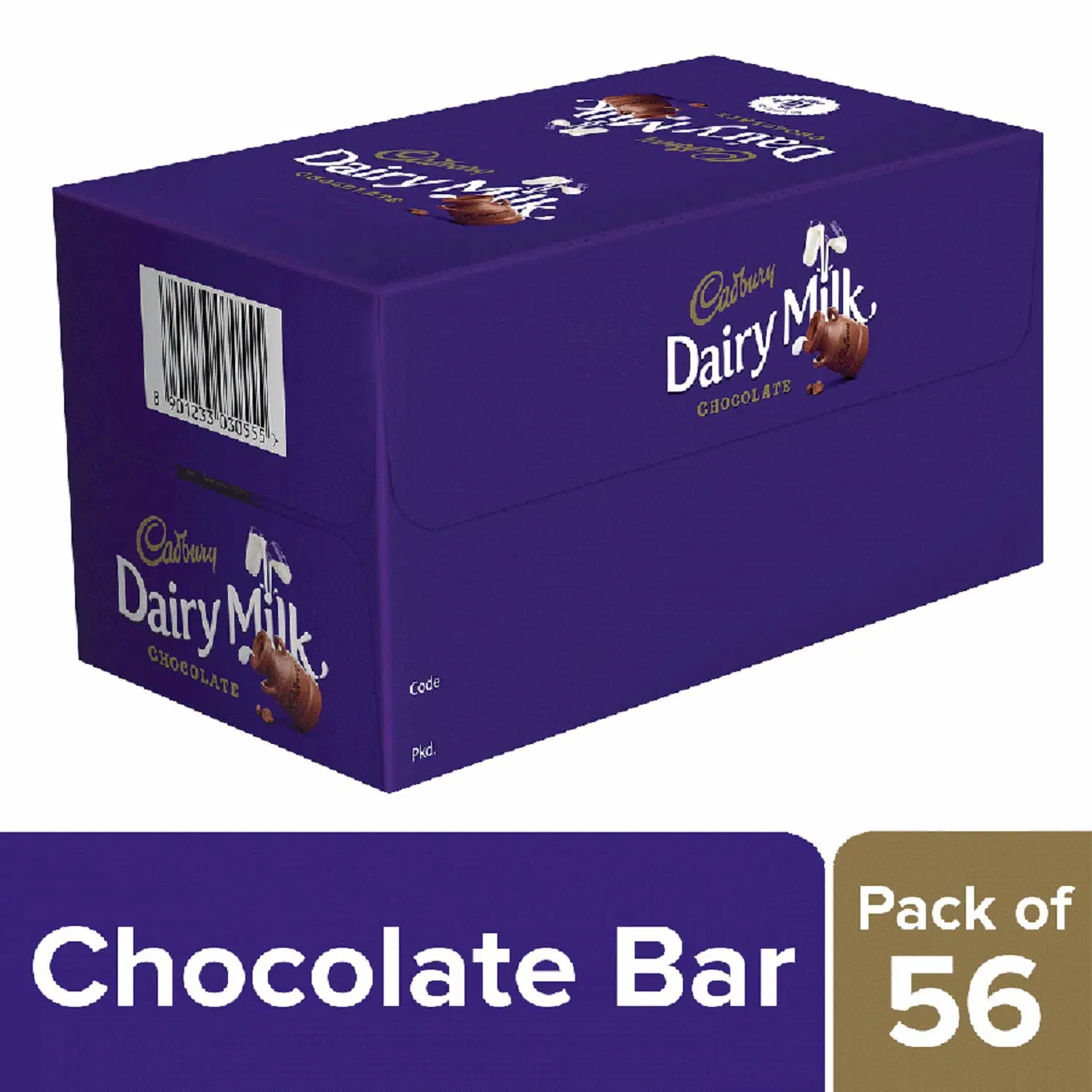 Cadbury Dairy Milk Chocolate Bar, 12 Grams (Pack of 56)