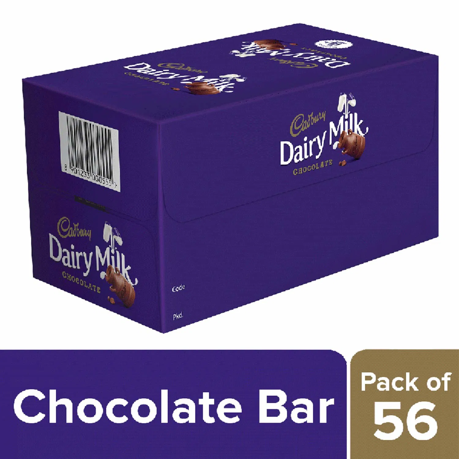 Cadbury Dairy Milk Chocolate Bar, 12 Grams (Pack of 56)
