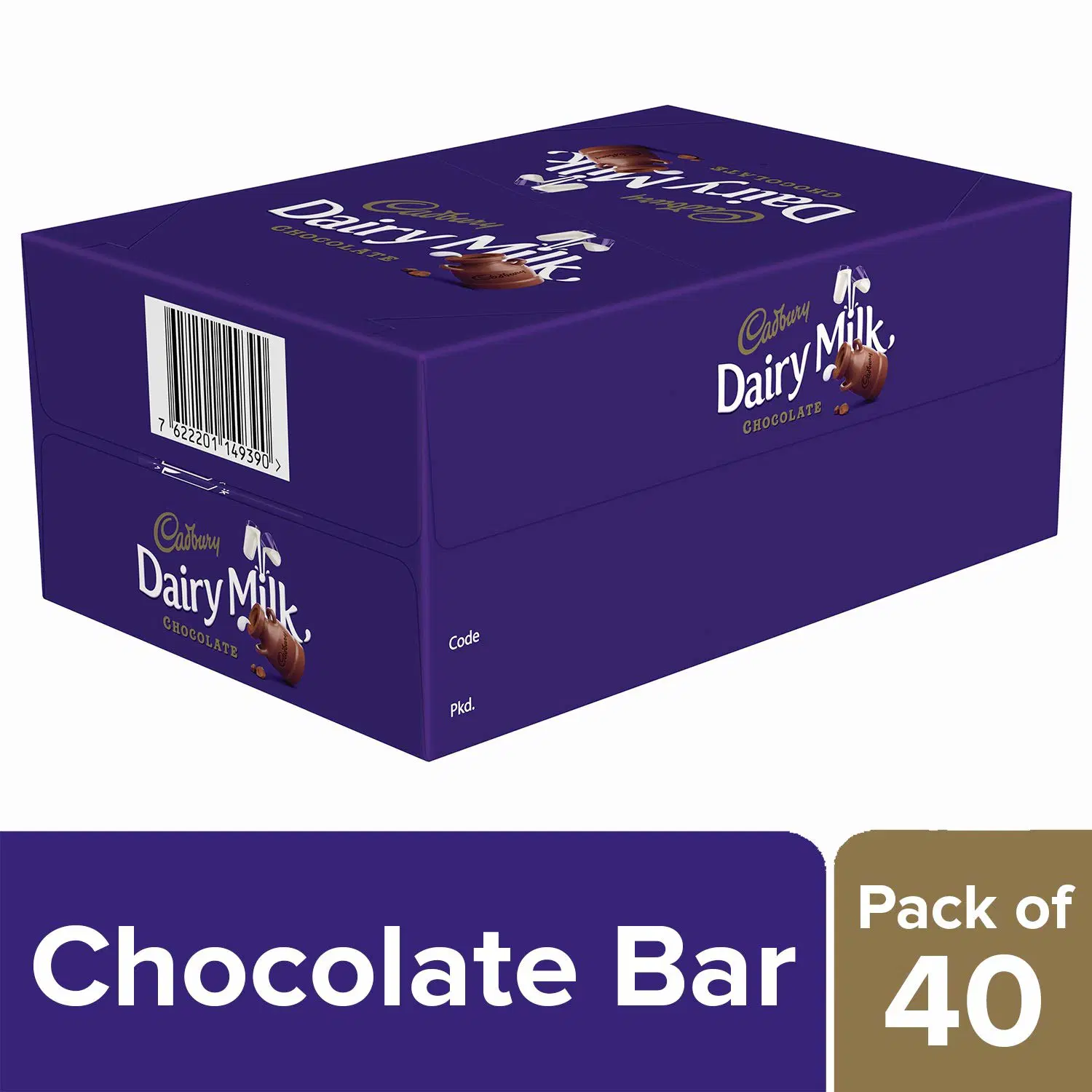 Cadbury Dairy Milk Chocolate Bar, 20.2 Grams (Pack of 40)