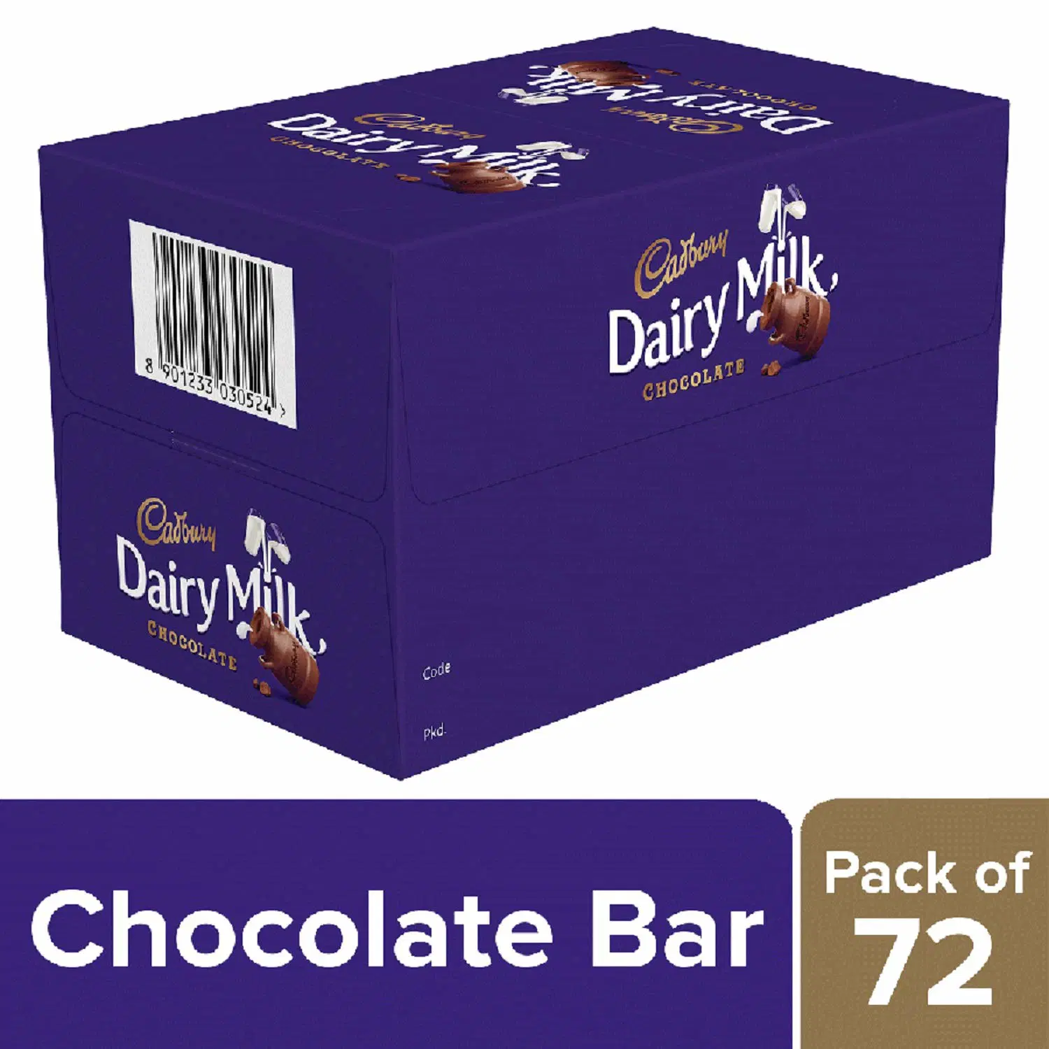 Cadbury Dairy Milk Chocolate, 6.3gram (Pack of 72)